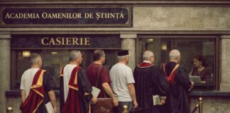 Sunteți academicieni, dar să nu spuneți la nimeni. Doar treceți pe la casierie .