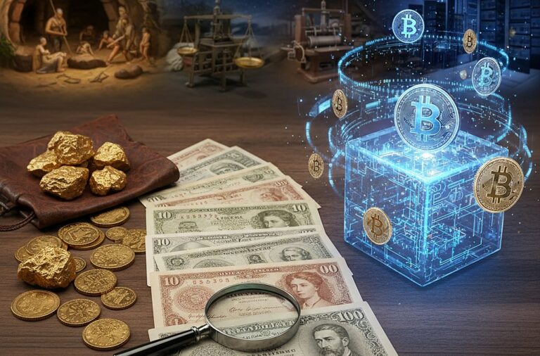 de la aur la bitcoin. ilustrare